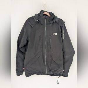 Helly Hansen Men's Black Performance Ski Jacket H2 Flow Primaloft Recco Size M